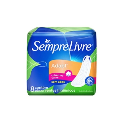 Absorvente sempre livre, 8un suave adapt plus s/ abas