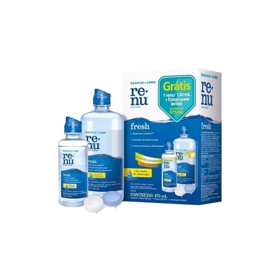 KIT RENU FRESH SOLUCAO 355ML + 120ML + PORTA LENTES