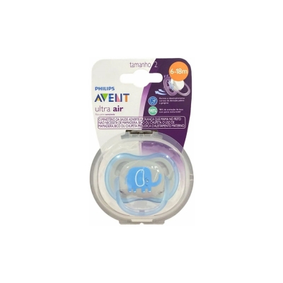 Chupeta ultra air avent, t2 elefante 6-18m scf08678