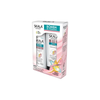 Kit shampoo+condicionador skala, 325+325mlbomba de vitaminas