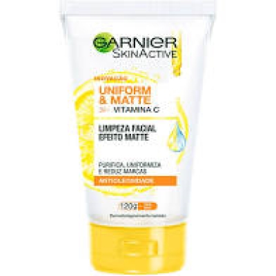 Skin active garnier, 120gr limpeza facial uniforme matte