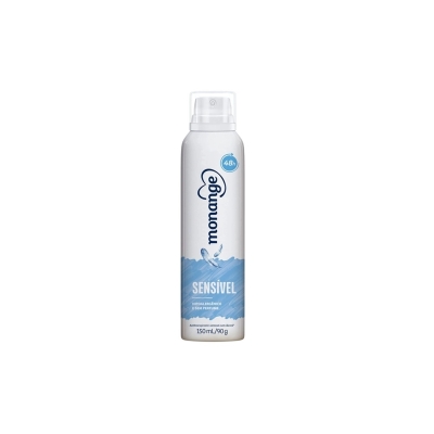 Desodorante aerosol monange, 150ml sensivel sem perfume