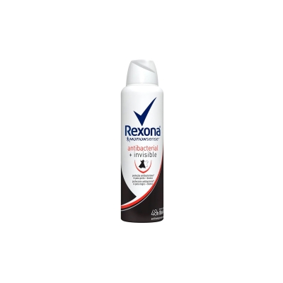 Desodorante aerosol rexona, 150ml antibacteriano+invisible fem