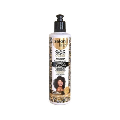 Ativador cachos salon line, 300ml arginina reconstrucao