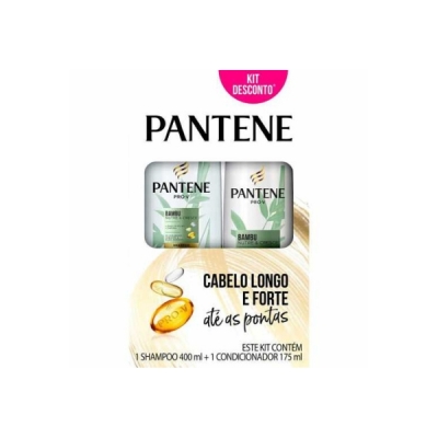 Kit shampoo+condicionador pantene, 400+175ml bambu