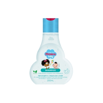 Shampoo turma monica, 200ml cabelinhos crespos s/ embaraco