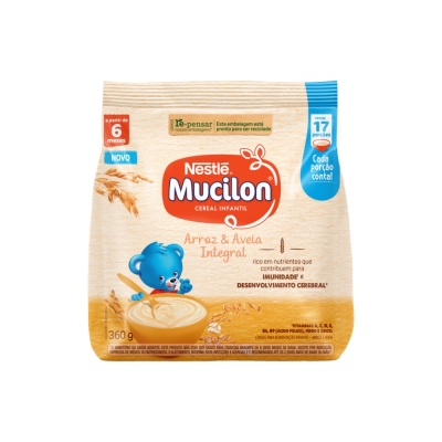 Mucilon, 360gr sache arroz/aveia integral