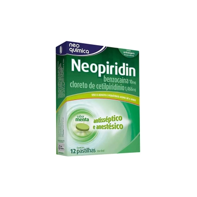 Neopiridin, 12 pastilhas menta 