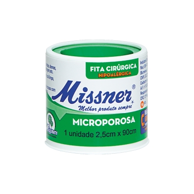 Esparadrapo microporoso missner, 2.5cmx90cm