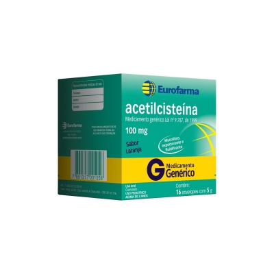 ACETILCISTEINA 100MG 16 ENVELOPES 5G