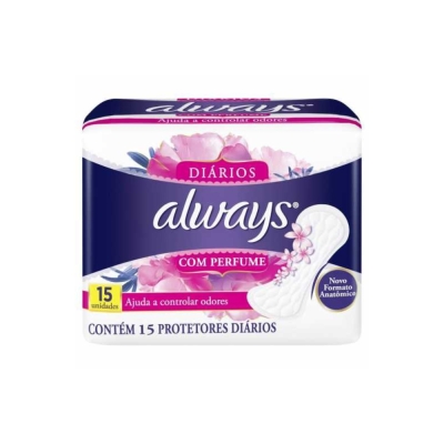 Absorvente always, 15un protetor diario s/abas