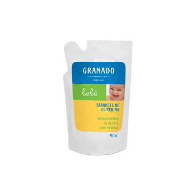 Sabonete liquido bebe granado, 250ml refil tradicional