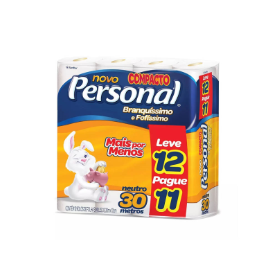 PAPEL HIGIÊNICO PERSONAL 30M LEVE 12 PAGUE 11