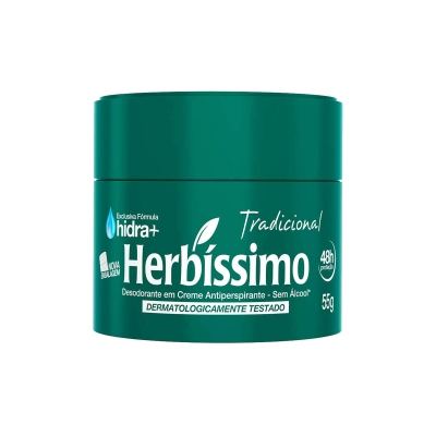 Desodorante herbissimo creme, 55gr tradicional