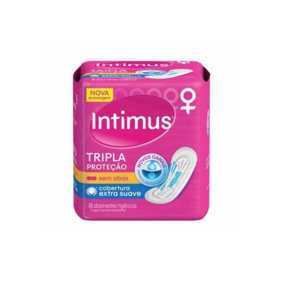 Absorvente intimus, 8un suave tripla protecao s/ abas