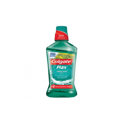 Enxaguante bucal colgate plax, l500p350ml fresh mint