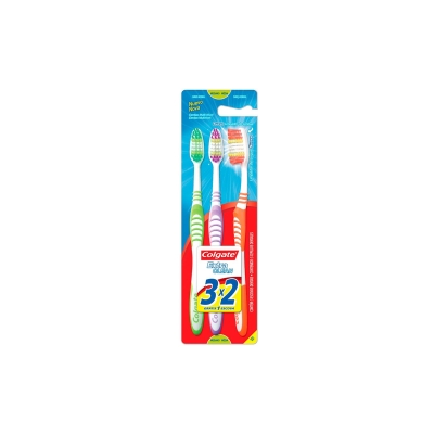 Escova dental colgate, extra clean media d l3p2