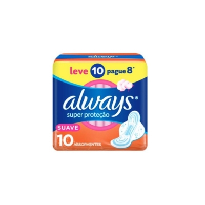 Absorvente always, l10p8 suave basico c/ abas