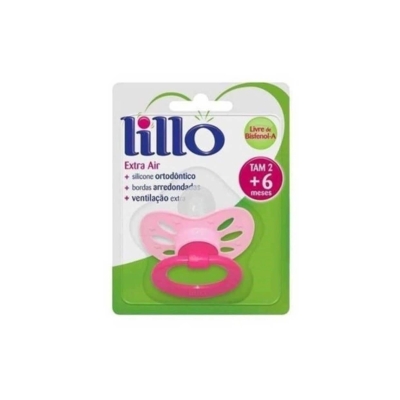 Chupeta extra air lillo, t2 silicone rosa r610830