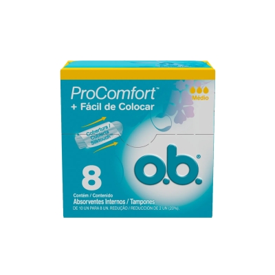 Absorvente interno ob, 8un pro comfort medio