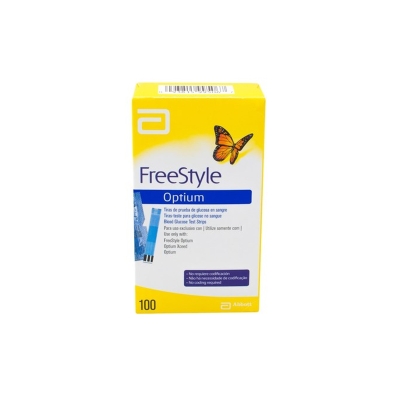 Freestyle optium tiras p/ exame, 100un