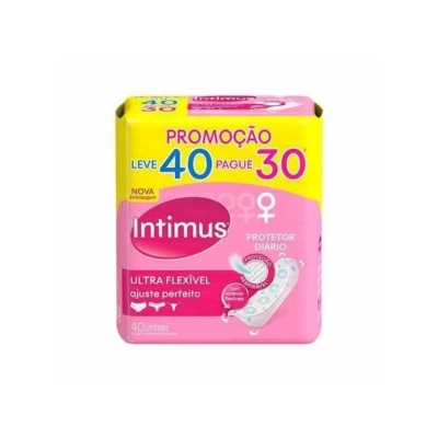 Absorvente intimus, 40un protetor diario s/ abas s/ perfume