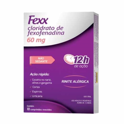 Cloridrato fexofenadina, 60mg 10comp