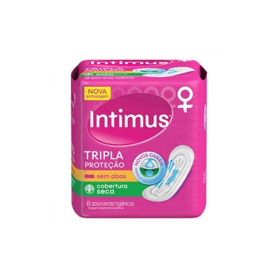 Absorvente intimus, 8un seca tripla protecao s/ abas