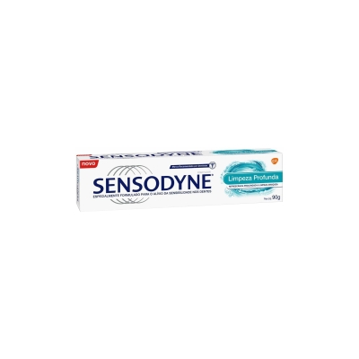 Creme dental sensodyne, 90gr gel limpeza profunda 