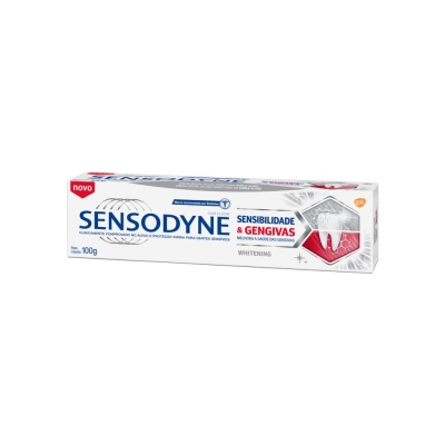 Creme dental sensodyne, 100gr sensibilidade gengivas whitenin