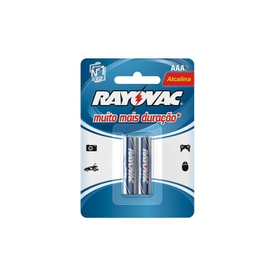 Pilha palito rayovac, aaa 2un alcalina