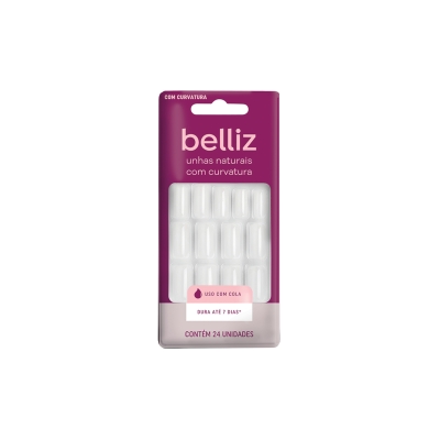 Unhas posticas belliz, 24un curvatura ref-1202 