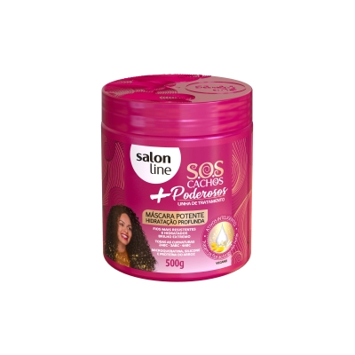 Creme tratamento salon line, 500gr sos cachos mais poderosos