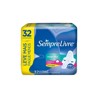 Absorvente sempre livre, 32un suave adapt plus c/ abas